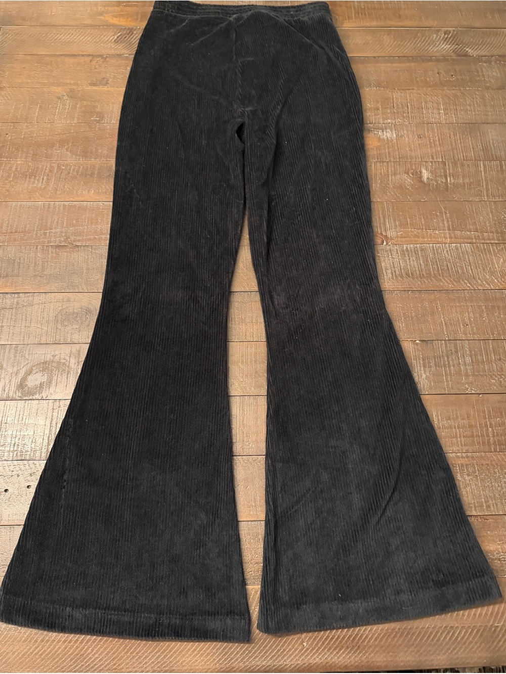 aerie Black Corduroy Flare Pants